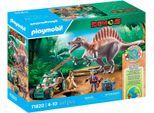 Konstruktions-Spielset PLAYMOBIL "Spinosaurus-Angriff auf Dino-Ausgrabung (71820), Playmobil Dinos", bunt, Spielbausteine, Kinder, Kunststoff, Konstruktions-Spielset