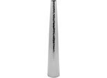 Dekovase FINK "CUBA, mit feiner Hammerschlagstruktur", silber (silberfarben), H:43cm Ø:7cm, Edelstahl, Vasen, Dekovase, Rosenvase, Tischvase aus Edelstahl, silberfarben