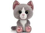 Kuscheltier NICI "Glubschis, Katze Felinja, 25 cm schlenkernd", grau, Plüschfiguren, KinderB:14cm H:12cm L:25cm, Kuscheltier, enthält recyceltes Material, B:14cm H:12cm L:25cm