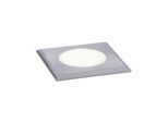 LED Einbauleuchte PAULMANN "House eckig 50x50mm 3000K 2W 60lm 230V Edelstahl gebürstet, Kunststoff", silber (edelstahlfarben), B:5cm H:8,2cm T:5cm, Leuchten, LED Einbauleuchte, Bodeneinbauleuchte Warmweiß IP67