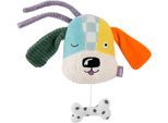 Spieluhr FEHN "Hund NATUR", bunt, Spieluhren, BabyB:11,3cm H:5cm L:12,8cm, Nicki, Plüsch, Spieluhr, Enthält Bio-Baumwolle, B:11,3cm H:5cm L:12,8cm