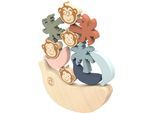 Stapelspielzeug SPEEDY MONKEY "Balance-Spiel", bunt, Stapelspielzeug, BabyB:10cm H:18,5cm T:2,5cm, Holz, Stapelspielzeug, B:10cm H:18,5cm T:2,5cm