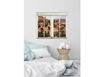 Wandsticker QUEENCE "Stadt", braun, B:40cm H:60cm T:0,1cm, Wandtattoos, Wandsticker, Wandsticker, Wandbild, selbstklebend, 3D, Fenster
