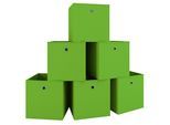 Faltbox VCM "6er Set Faltbox Klappbox Aufbewahrungsbox Boxas", grün, B:27cm T:27cm, Aufbewahrungsboxen, Faltbox