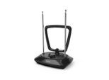HAMA Innenantenne "Aktive Zimmerantenne schwarz für DAB+, DAB, DVB-T2, UKW, LED Anzeige", schwarz, B:10,5cm L:15cm T:10,5cm, Antennen, ringförmig, LTE Filter 5G, einstellbare Verstärkung, TV, Radio, Innenantenne
