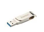 HAMA USB-Stick "C-Rotate Pro, USB-C 3.1/3.0", silber, 128 GB, USB-Sticks, OTG, USB-Stick