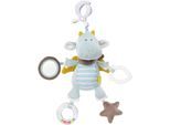 Greifspielzeug FEHN "Little Castle, Activity-Drache mit Klemme", blau, Greifspielzeug, BabyH:38cm, Softvelour, Greifspielzeug, mit Klemme, H:38cm