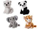 Kuscheltier HEUNEC "Mini Mi Arktis trifft Safari Set", grau (weiß, grau), Plüschfiguren, KinderH:14cm, Plüsch, Kuscheltier, H:14cm