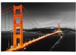 Poster REINDERS "San Fransisco Golden Gate Brücke", orange (farbe bild(er): orange), B:91,5cm H:61cm, Papier, Bilder, Poster