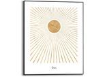 Poster REINDERS "Sonne", gold (farbe bild(er): goldfarben), B:40cm H:50cm T:1,6cm, MDF, Bilder, Poster
