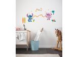 Wandtattoo KOMAR "Stitch Aloha - Größe 50 x 70 cm", bunt, Disney, Folie, Wandtattoos, Wandtattoo, selbstklebend, Wandsticker, Kinderzimmer