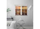 Wandsticker QUEENCE "Marktplatz", bunt, B:40cm H:60cm T:0,1cm, Wandtattoos, Wandsticker, Wandsticker, Wandbild, selbstklebend, 3D, Fenster