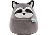 Plüschfigur NICI "Chill-NICI, Waschbär, 30 cm", grau, Plüschfiguren, KinderH:30cm, Polyester, Plüschfigur, figürlich, mit marshmallowähnlicher Textur, H:30cm