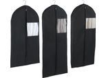 Kleidersack WENKO "Modell Deep Black", schwarz, B/H/L: 12cm x 135cm, Kleidersäcke, Kleidersack, Kleiderhülle mit Sichtfenster & Reißverschluss, abwaschbar, 3 Größen