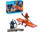 Konstruktions-Spielset PLAYMOBIL "Helden-Drohne gegen bösen Ninja (71833), Heroes", bunt, Spielbausteine, Kinder, Kunststoff, Konstruktions-Spielset, Made in Europe
