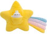 Kuscheltier NICI "Molang, Kissen Molang Sternschnuppe 40x28 cm", gelb, Plüschfiguren, KinderB:40cm H:28cm L:12cm, Plüsch, Polyester, Kuscheltier, B:40cm H:28cm L:12cm