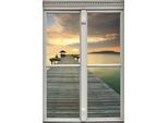 Wandsticker QUEENCE "Pier", bunt, B:40cm H:60cm T:0,1cm, Wandtattoos, Wandsticker, Wandsticker, Wandbild, selbstklebend, 3D, Fenster