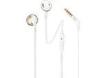 JBL In-Ear-Kopfhörer "In-ear wired headphones T205", gold, B:6cm H:2cm T:17,5cm, Kopfhörer, In-Ear-Kopfhörer