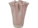 Dekovase CREATIV HOME "Vase", pastellrosa, H:24cm Ø:17,5cm, Vasen, Dekovase, mit durchbrochenem Design