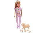Anziehpuppe SIMBA "Steffi Love, Welcome Puppies", rosa (bunt), Puppen, Kinder, Anziehpuppe, mit trächtiger Hündin