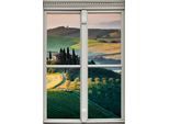 Wandsticker QUEENCE "Weingut", grün, B:40cm H:60cm T:0,1cm, Wandtattoos, Wandsticker, Wandsticker, Wandbild, selbstklebend, 3D, Fenster
