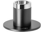 Kerzenleuchter FINK "ENNO", schwarz, B:8cm H:5cm T:8cm Ø:8cm, Metall, Kerzenhalter, Kerzenleuchter