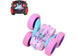 RC-Auto DICKIE TOYS "RC Berry Shaker, 2,4 GHz", pink (pink, türkis), Fernlenkfahrzeuge, Kinder, Kunststoff, RC-Auto, mit Rotations- u. Flip-Funktion