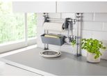 Küchenregal RUCO, silber (aluminiumfarben, silber), B:50cm H:47cm T:15cm, Aluminium, Regale, Küchenregal, Aluminium/Kunststoff, höhenverstellbar von 47-82 cm