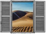 Wandtattoo QUEENCE "Wüste", braun, B:80cm H:60cm T:0,1cm, Wandtattoos, Wandtattoo, Wandsticker, Wandbild, selbstklebend, 3D, Fenster