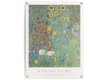 Poster REINDERS "Gustav Klimt - Sonnenblumen", grün (farbe bild(er): grün), B:60cm H:80cm T:0,1cm, Leinwand, Bilder, Poster, Outdoor für Garten oder Balkon