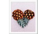 Bild QUEENCE "Ole", braun (farbe rahmen: schwarz, farbe bild(er): braun), B:30cm H:40cm, Acrylglas, Holz, Papier, Bilder, Bild, HD Premium Poster-Druck inkl. Holzrahmen