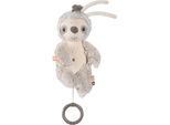 Spieluhr FEHN "Lazy, Crazy & Pink, Faultier", grau (grau, beige), Spieluhren, BabyB:7,6cm H:7,2cm L:24cm, Nicki, Plüsch, Softvelours, Spieluhr, B:7,6cm H:7,2cm L:24cm