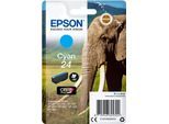 EPSON Tintenpatrone "24, Claria HD Photo", blau (cyan), Tintenpatronen, original Epson Druckerpatrone 24, Tintenpatrone
