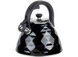 Wasserkessel RESTO KITCHENWARE "Almaaz, im Geschenkkarton", schwarz, B:21cm H:23,5cm L:21cm Ø:21cm, Töpfe, Wasserkessel, Flötenkessel, geeignet für alle Herdarten, auch Induktion
