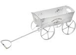 Blumentopf LOCKER "Leiterwagen", weiß, B:59cm H:19cm T:18cm, Metall, Pflanzgefäße, Blumentopf