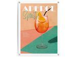 Poster REINDERS "Aperol Time", orange (farbe bild(er): orange), B:60cm H:80cm T:0,1cm, Bilder, Poster, Garten - Orange - Leinwand - Essen und Trinken - 60x80 cm
