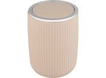 Kosmetikeimer WENKO "Agropoli", beige, B:14,5cm H:20cm T:14,5cm, Kunststoff, Mülleimer, Kosmetikeimer, mit Schwingdeckel, 2 Liter