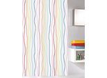 Duschvorhang KLEINE WOLKE "Jolie", bunt (multicolor, weiß), B:180cm H:200cm, Polyester, Duschvorhänge, Duschvorhang
