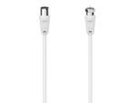 HAMA SAT-Kabel "SAT-Anschlusskabel, F-Stecker - Koax-Kupplung 1,5m und 3m 90 dB, Weiß", weiß, 150cmcm, Kabel, SAT-Kabel