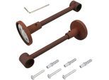 Träger LIEDECO Gr. 1, braun (rostbraun), Ø:1,6cm, Gardinenstangenhalterungen, Träger, für Gardinenstangen Ø 16 mm