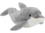 Kuscheltier HEUNEC "Softissimo, Delfin", grau (grau, weiß), Plüschfiguren, KinderL:50cm, Plüsch, Kuscheltier, L:50cm