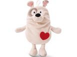 Wärmflasche NICI "Winter, Hund 350 ml", beige (beige, rot), Wärmflaschen, KinderB:20cm H:35cm T:10cm, Wärmflasche, 2in1 - weiches Kuscheltier & Wärmflasche in einem, B:20cm H:35cm T:10cm