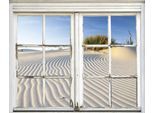 Wandsticker QUEENCE "Strand", beige (natur), B:40cm H:60cm T:0,1cm, Wandtattoos, Wandsticker, Wandsticker, Wandbild, selbstklebend, Strand
