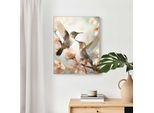 Wandbild REINDERS "Spring Birds", blau (farbe bild(er): blau), B:50cm H:40cm T:3cm, MDF, Bilder, Wandbild