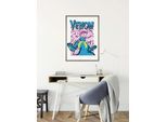 Wandbild KOMAR "Marvel Venom Colourful Scream", blau (farbe bild(er): blau,pink), Disney, 1 Stk., Vlies, Bilder, Wandbild, 30 x 40 cm (Breite x Höhe) - Kinderzimmer, Dekoration