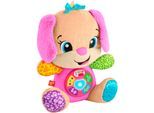 Kuscheltier FISHER-PRICE "Lernspaß Hund", bunt (rosa, hundefreundin), Plüschfiguren, KinderH:28,5cm, Plüsch, Kuscheltier, mit Licht- und Soundeffekten, H:28,5cm