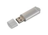 HAMA USB-Stick "Laeta, USB 2.0", silber (silberfarben), 128 GB, USB-Sticks, USB-Stick