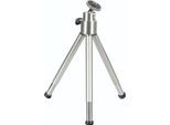 HAMA Ministativ "Mini Stativ für Foto- und Videokameras, Mikrofone und Minilautsprecher", silber (silberfarben), H:21cm, Stative, mit 3D Kugelkopf, ausziehbar von 14 bis 21 cm, Silber, Ministativ