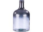 Bodenvase GILDE "Flaschenvase Douro, Höhe ca. 43 cm", silber (silberfarben), H:43cm Ø:25cm, Glas, Vasen, Bodenvase, dekorative Vase aus recyceltem Glas, Blumenvase