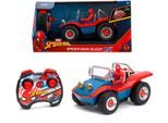 RC-Buggy JADA "Marvel Spider-Man RC Buggy, 1:24, 2,4GHz", rot (rot, blau), Fernlenkfahrzeuge, Kinder, Kunststoff, RC-Buggy